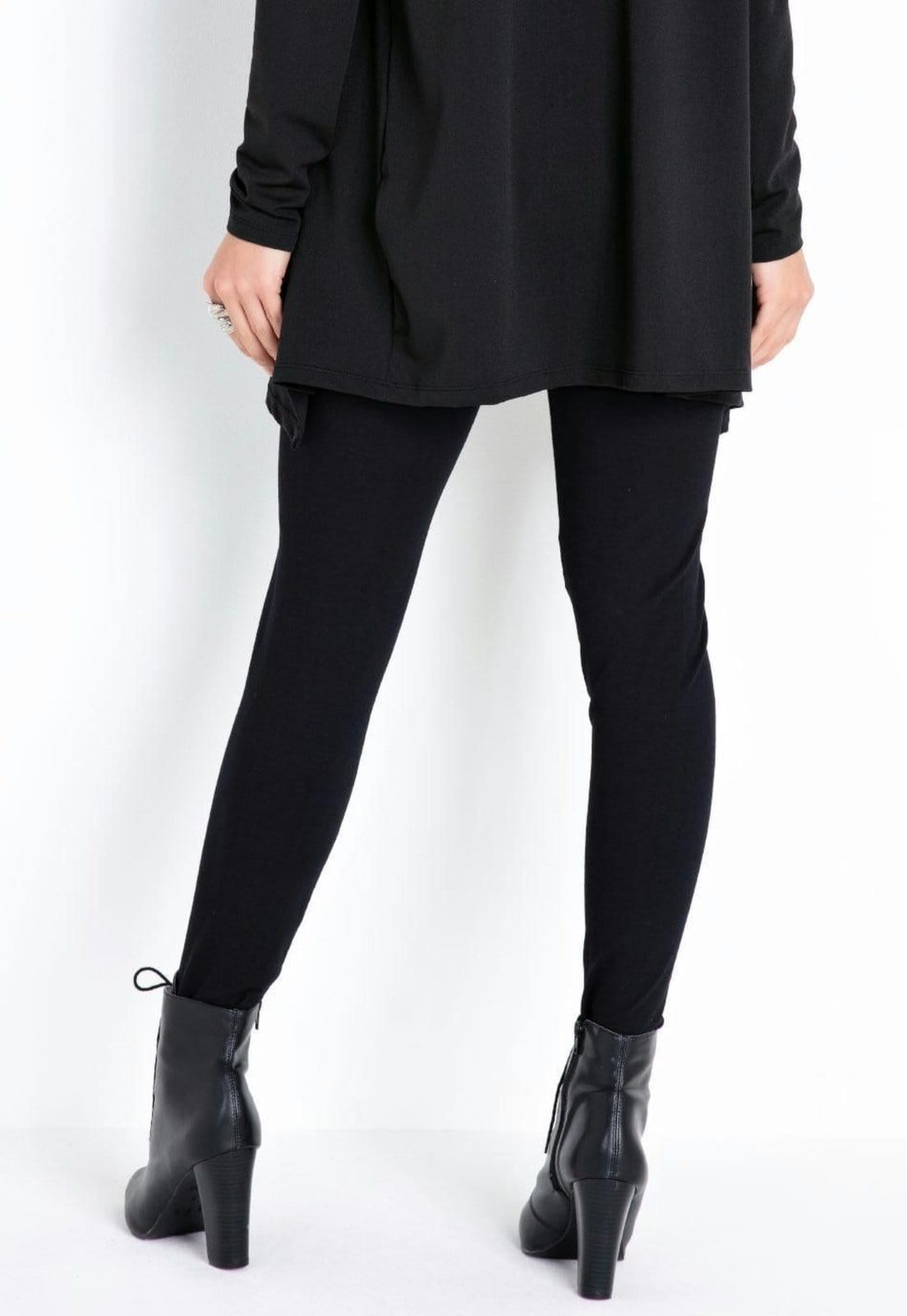 Vista 2 Calça Legging Com Cós Largo Quintess preto