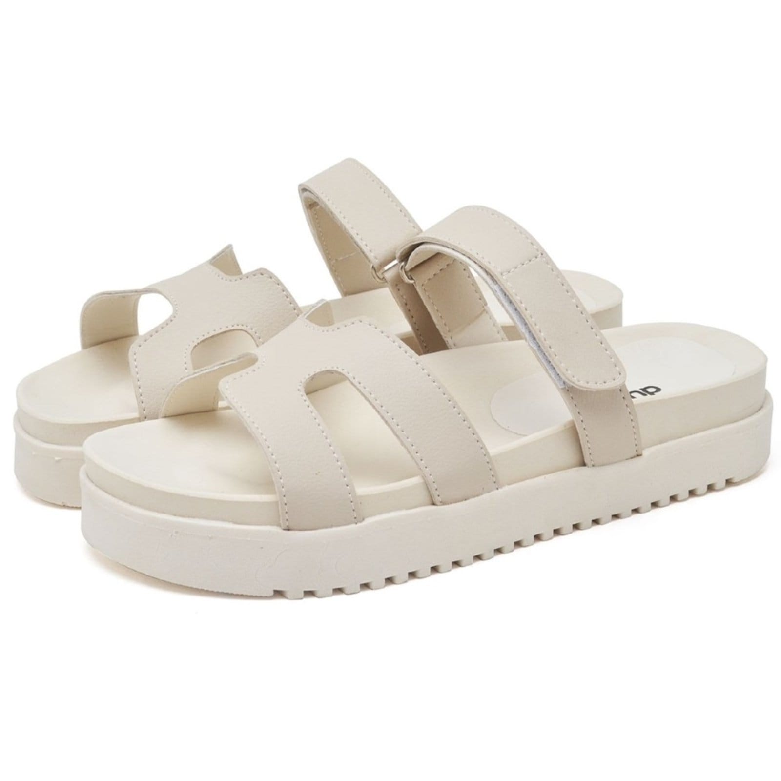 Vista principal Sandália Plataforma Feminina DUBUY 2054FG Areia DUBUY multicolorido