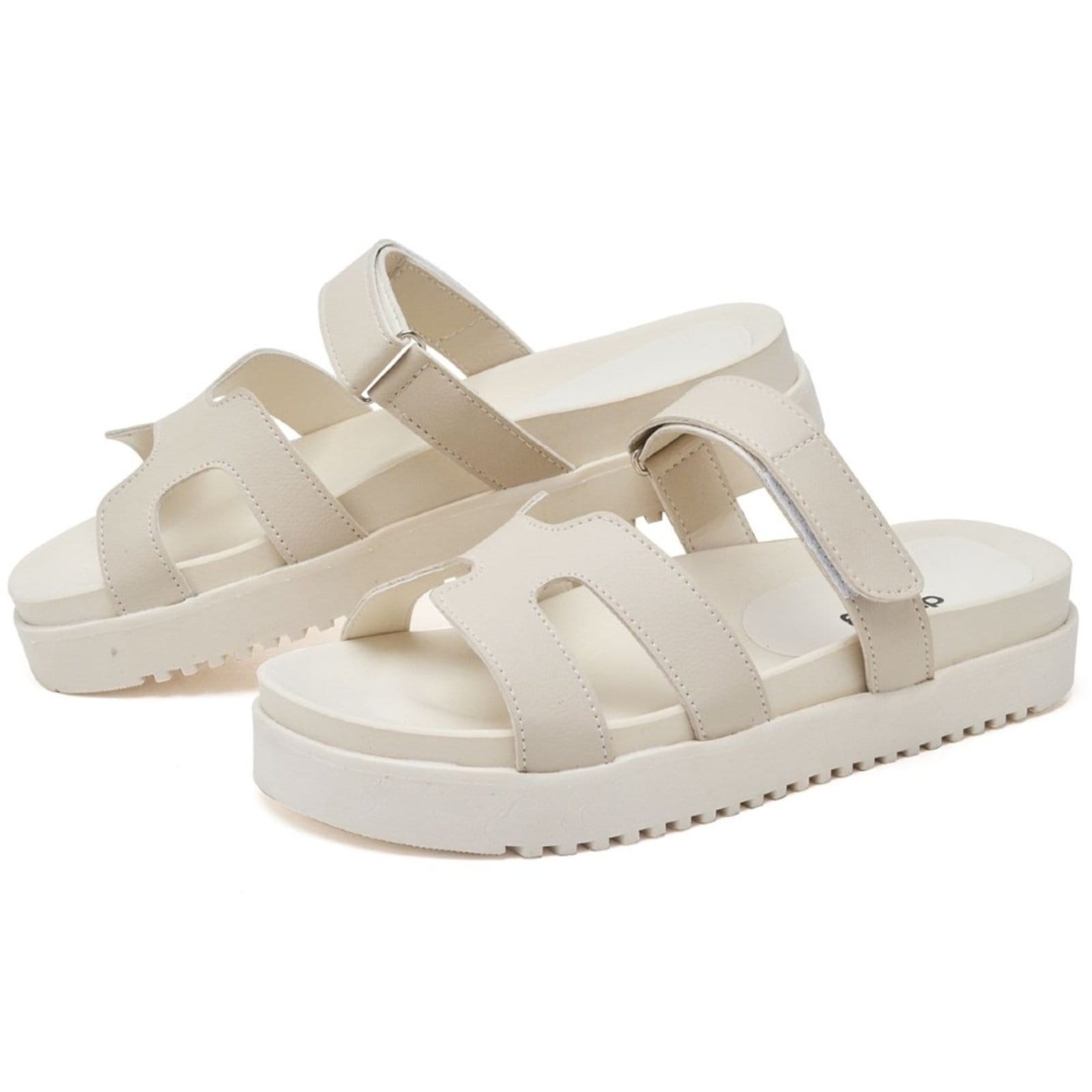 Vista 2 Sandália Plataforma Feminina DUBUY 2054FG Areia DUBUY multicolorido