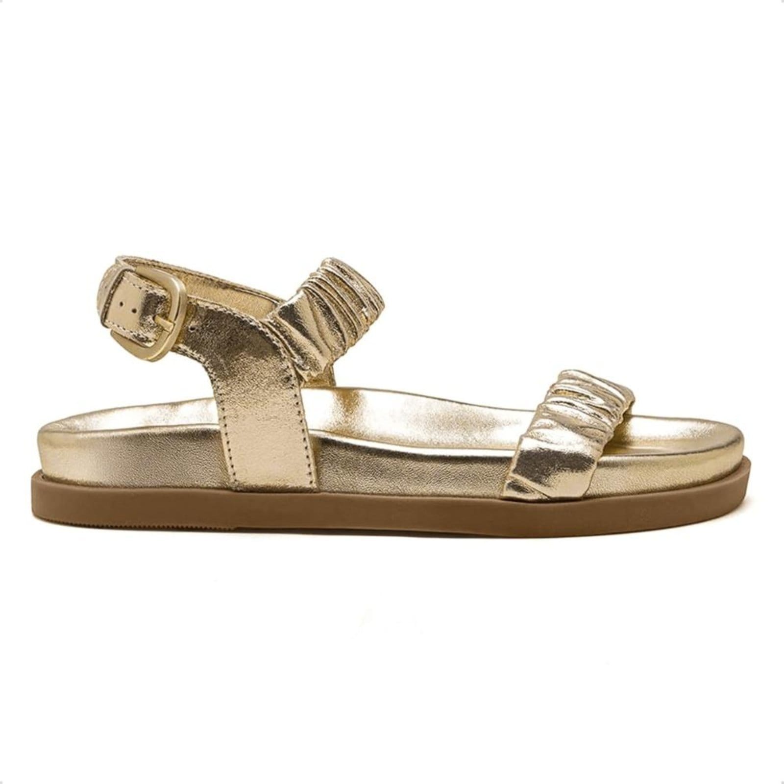 Sandália de Couro Democrata Papete Feminina Iris 633102