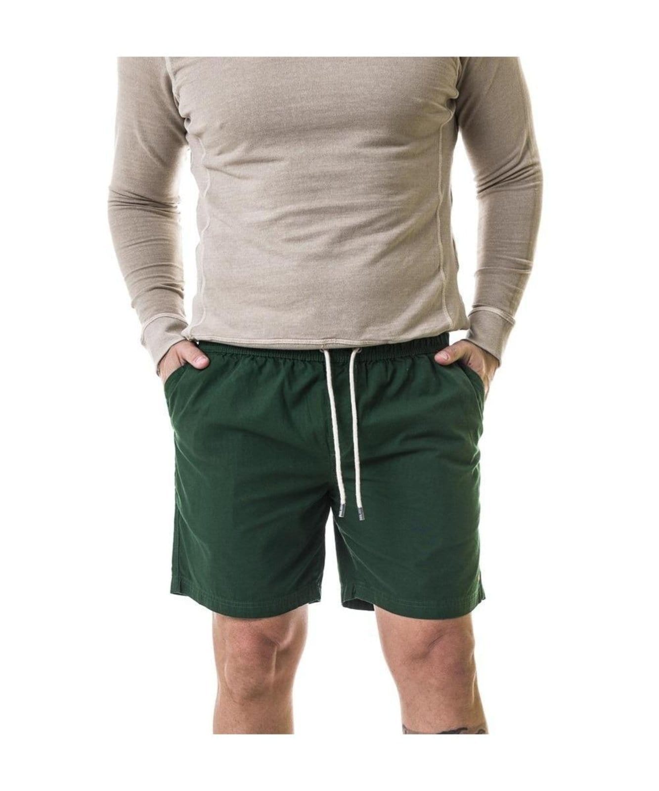 Shorts Aburguesia Sarja Slim Fit Escuro