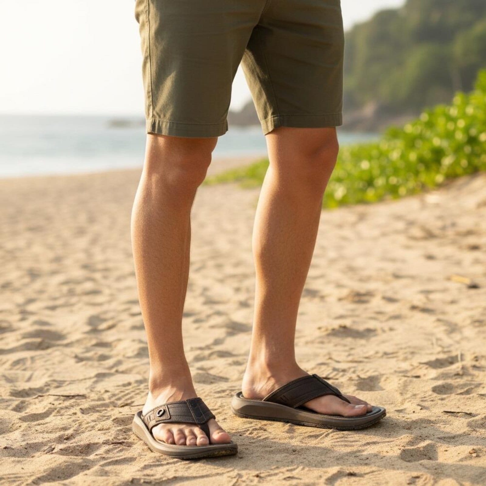 Vista 2 Chinelo Masculino Santorini Viii Cartago 12536 A3292536 CARTAGO café