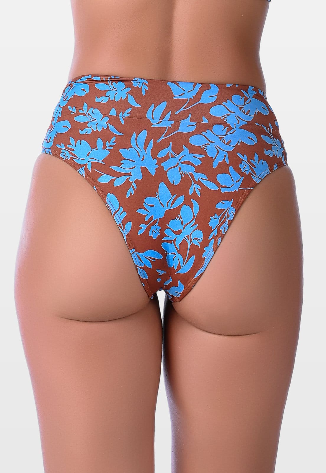 Vista 2 Calcinha Summer Soul Cintura Baixa Cós Duplo Folhagem Summer Soul estampado/marrom