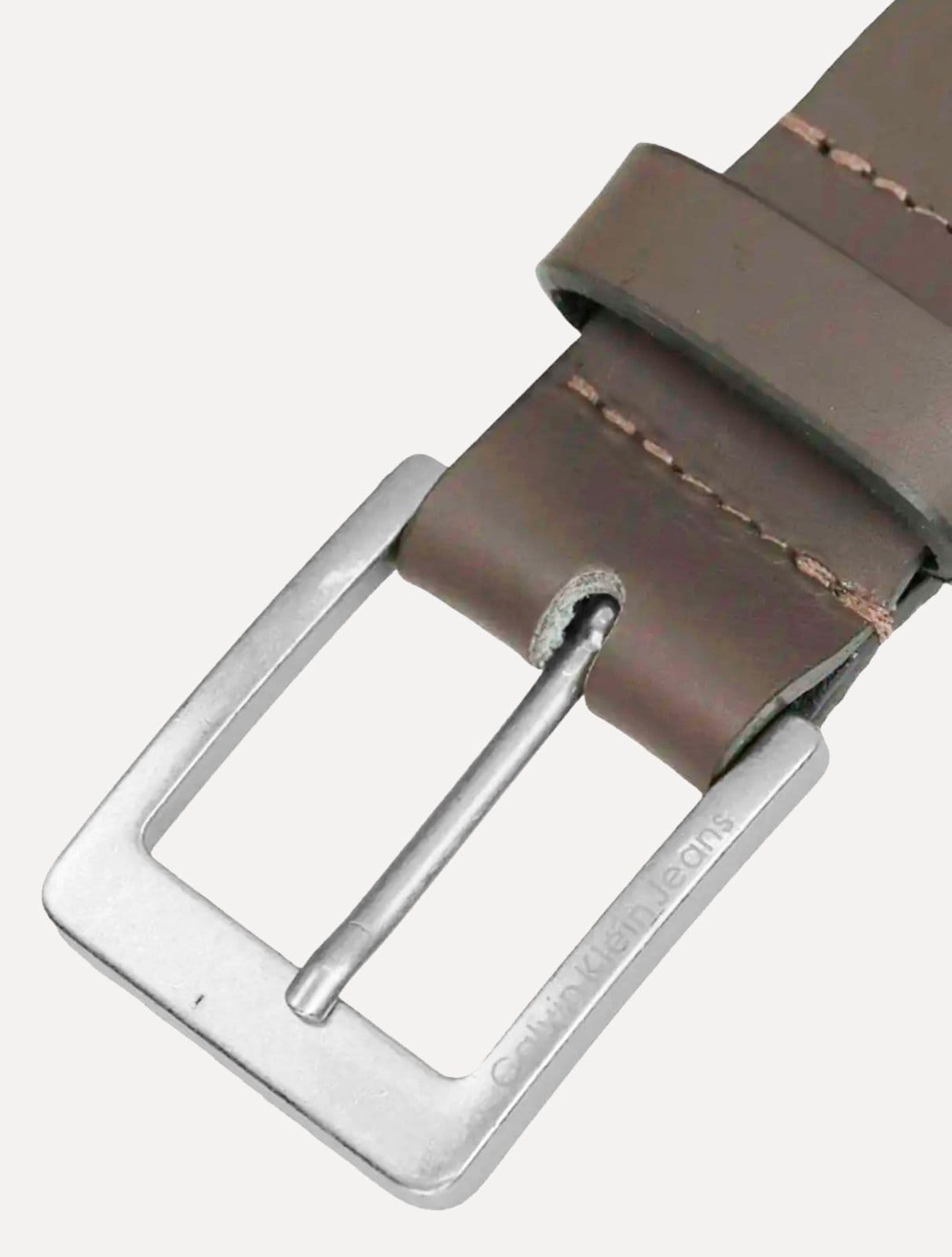 Vista 2 Cinto Calvin Klein Masculino Queima CK Calvin Klein marrom