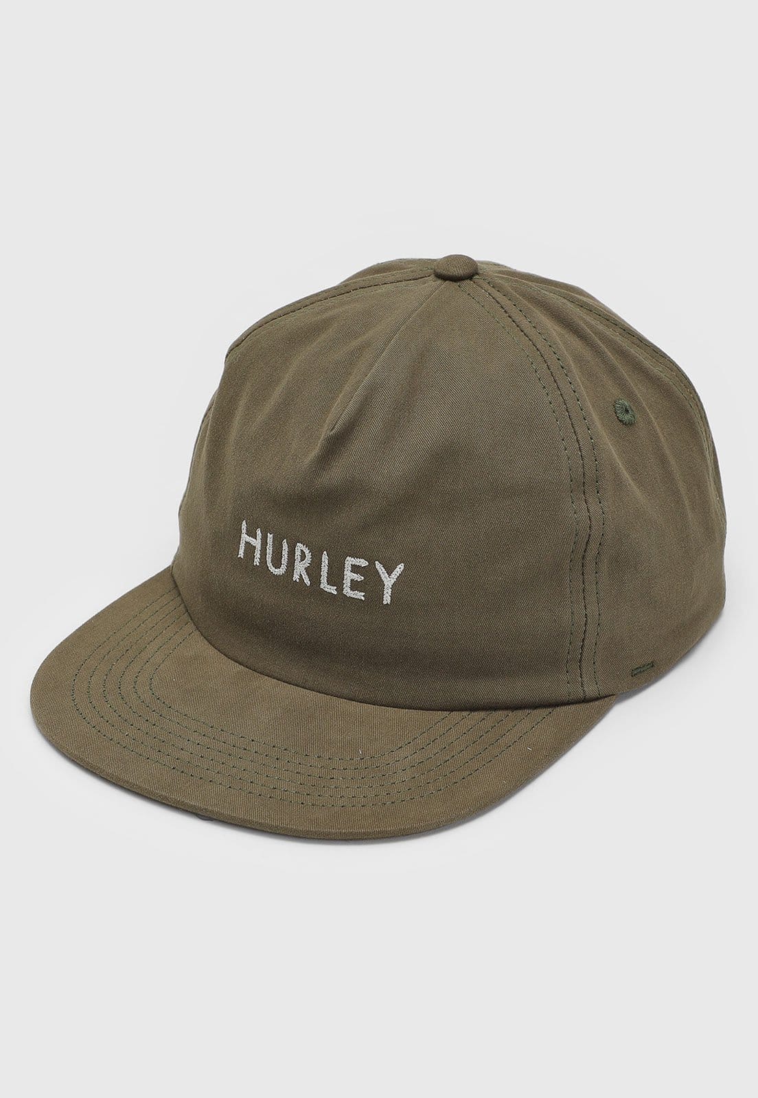 Vista 2 Boné Masculino Hurley Five Classic Aba Reta hurley verde