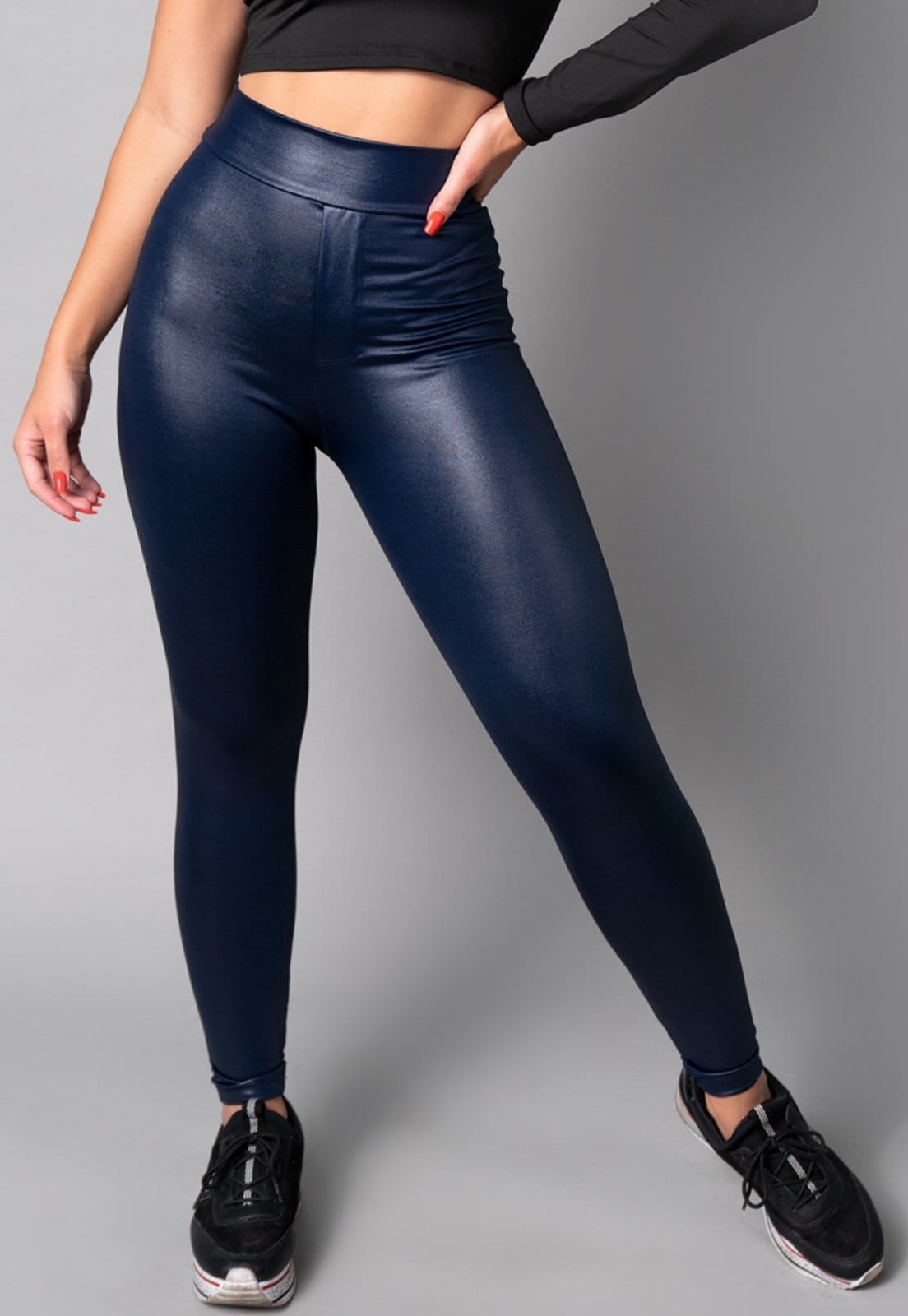 Calça Legging Cirrê MVB Modas Cintura Alta