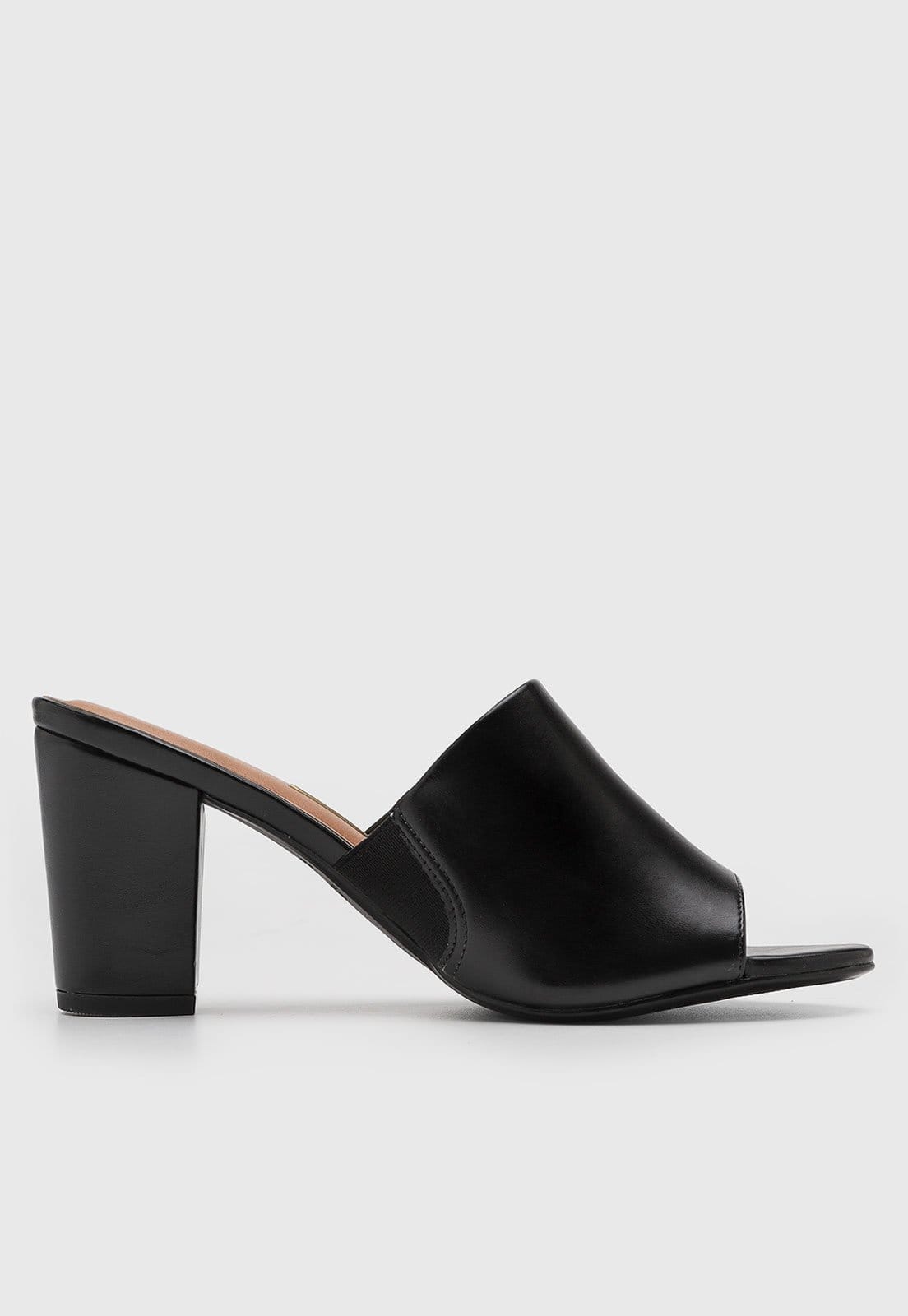 Vista 2 Sandália Feminina Vizzano Salto Bloco Bico Quadrado Preta VIZZANO preto