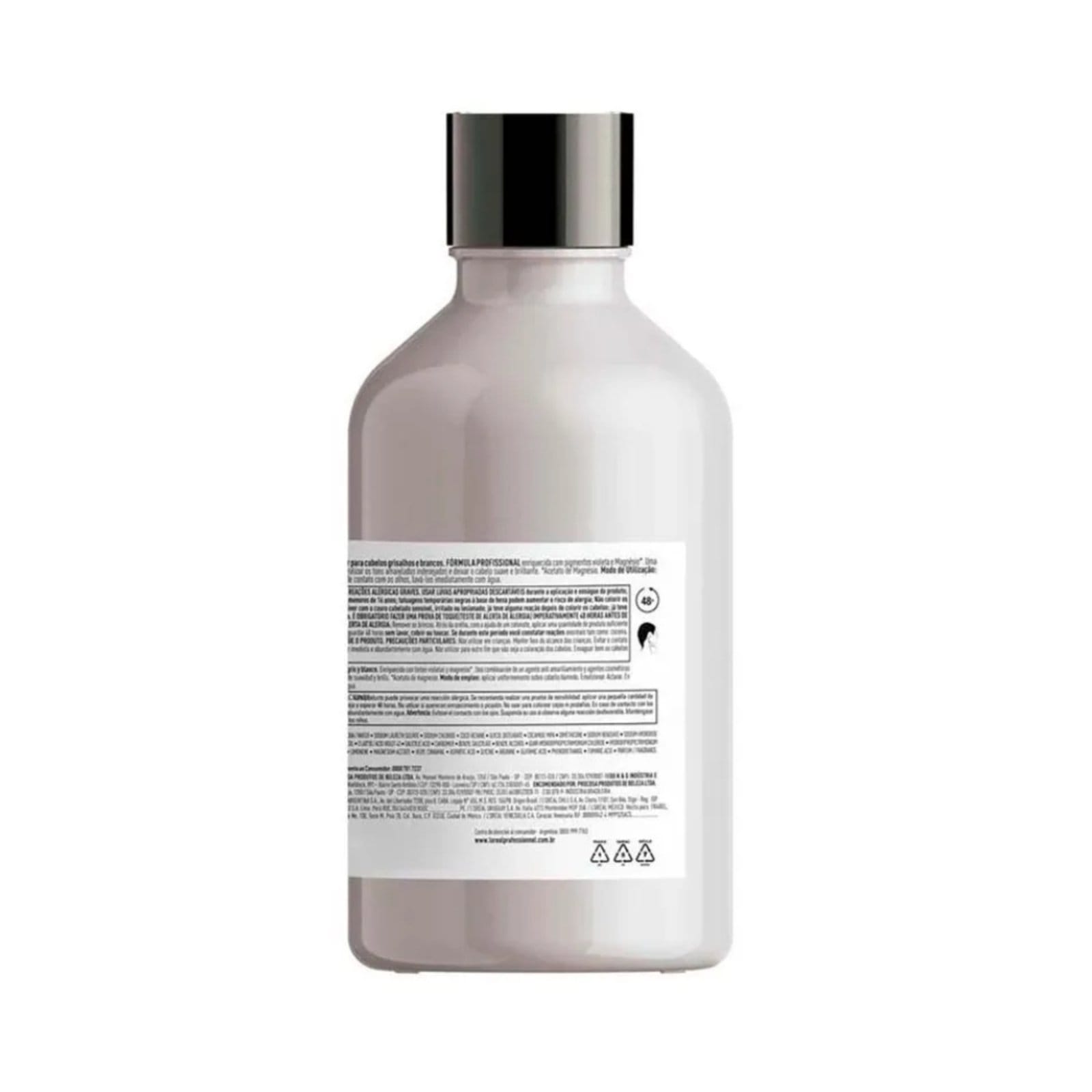 Vista 2 L'Oréal Professionnel Magnesium Silver - Shampoo Loreal cinza/roxo silver