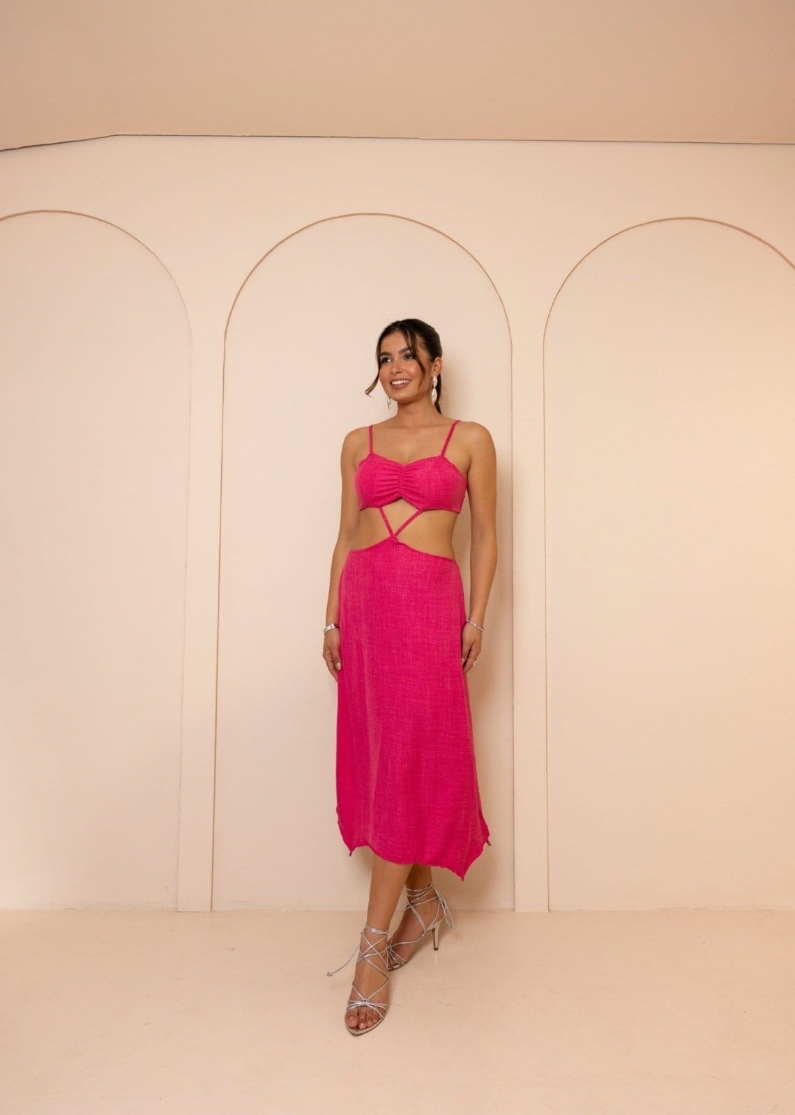 Vestido Abertura Laço Amanda