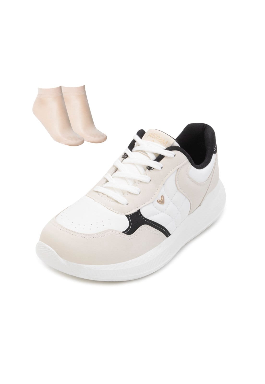 Tênis Mississipi Jogging e Meia MF25-MF602 Branco