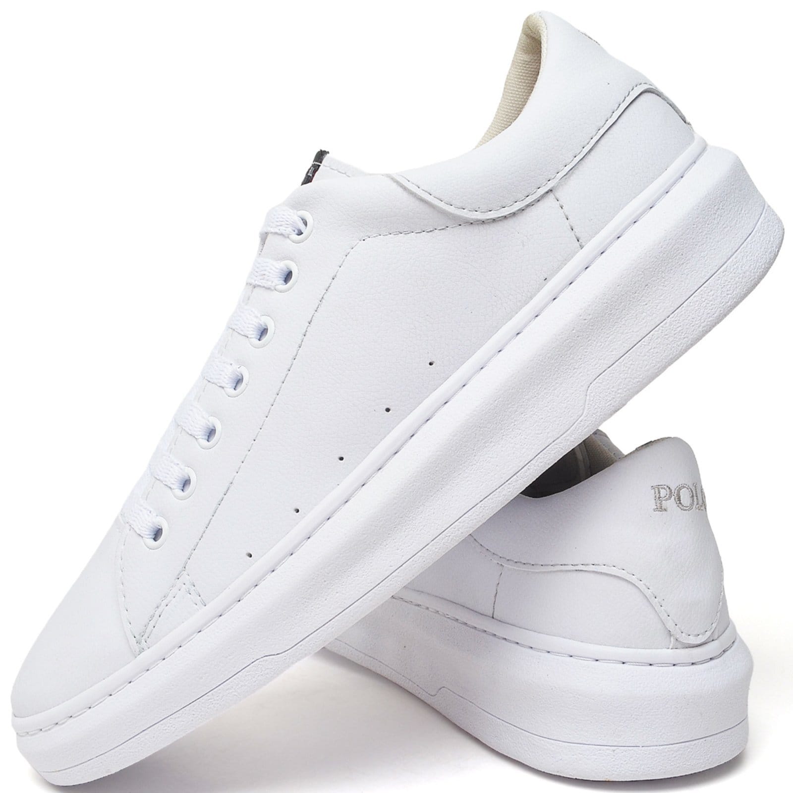 Tênis Adulto Juvenil Masculino Confortável com Plataforma Polo Blu Branco