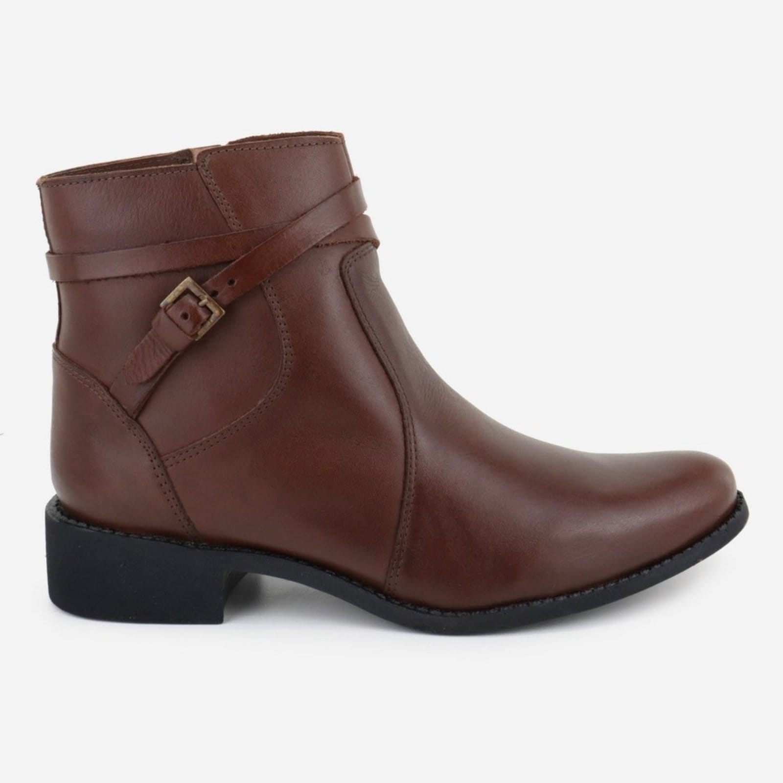 Vista 2 Bota Cano Curto Casual Maria Paula Botinha Cedro MARIA PAULA marrom