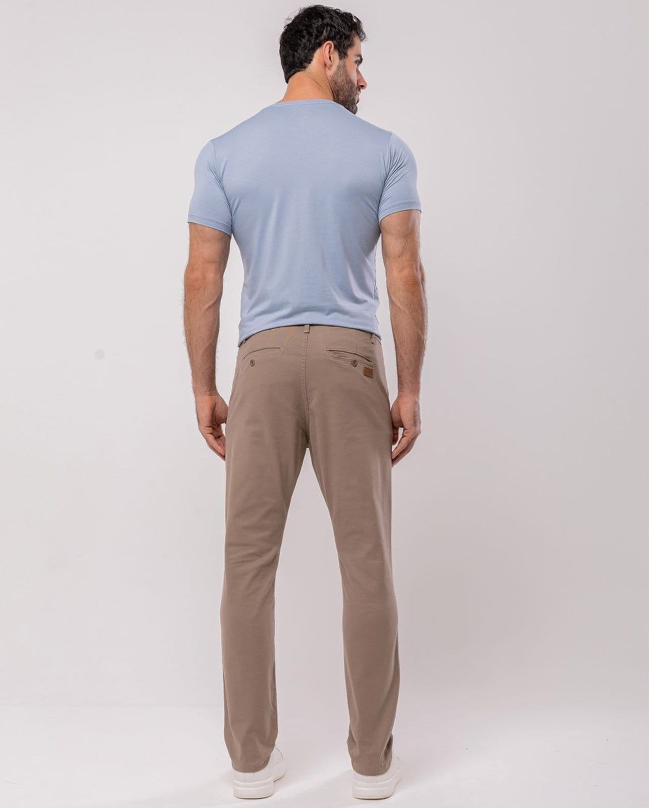 Vista 2 Calça Chino Masculina 11000 Caqui Consciência cáqui caqui