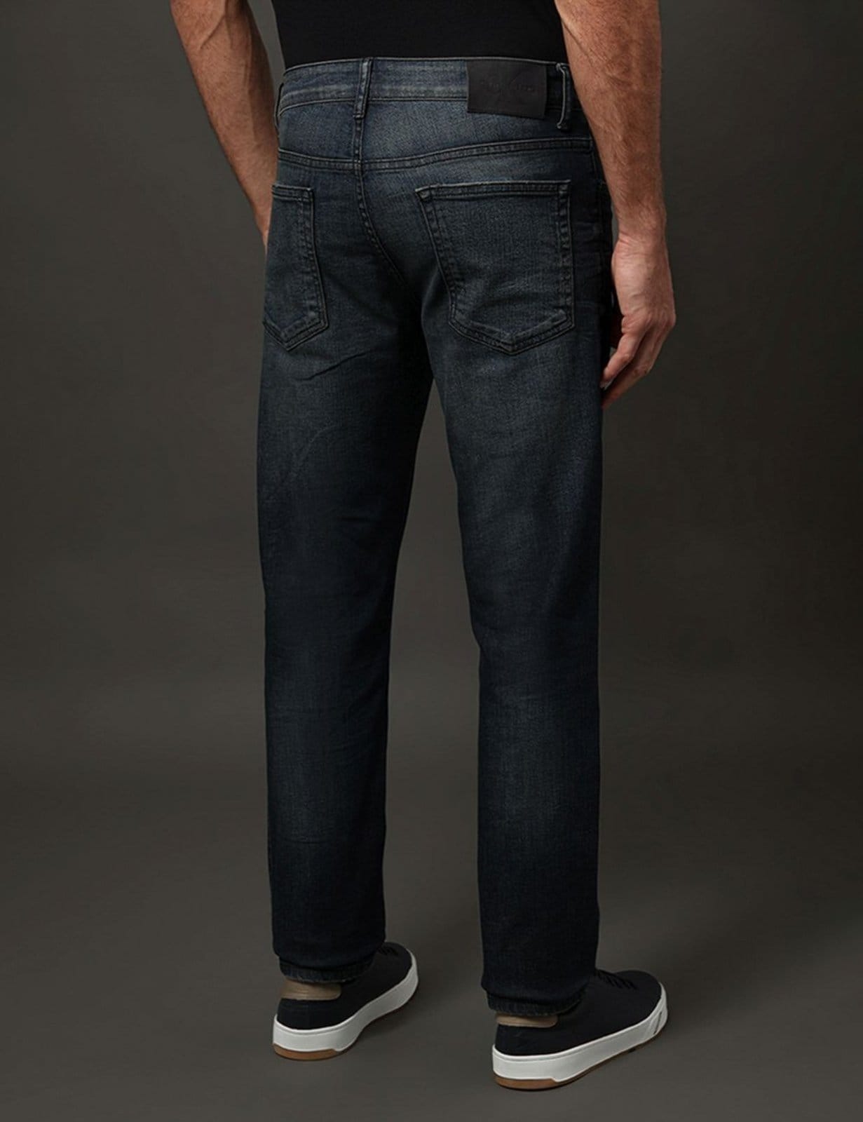 Vista 2 Calça Jeans Masculina Skinny Botões Vista Calvin Klein Jeans - Marinho Calvin Klein Jeans azul marinho