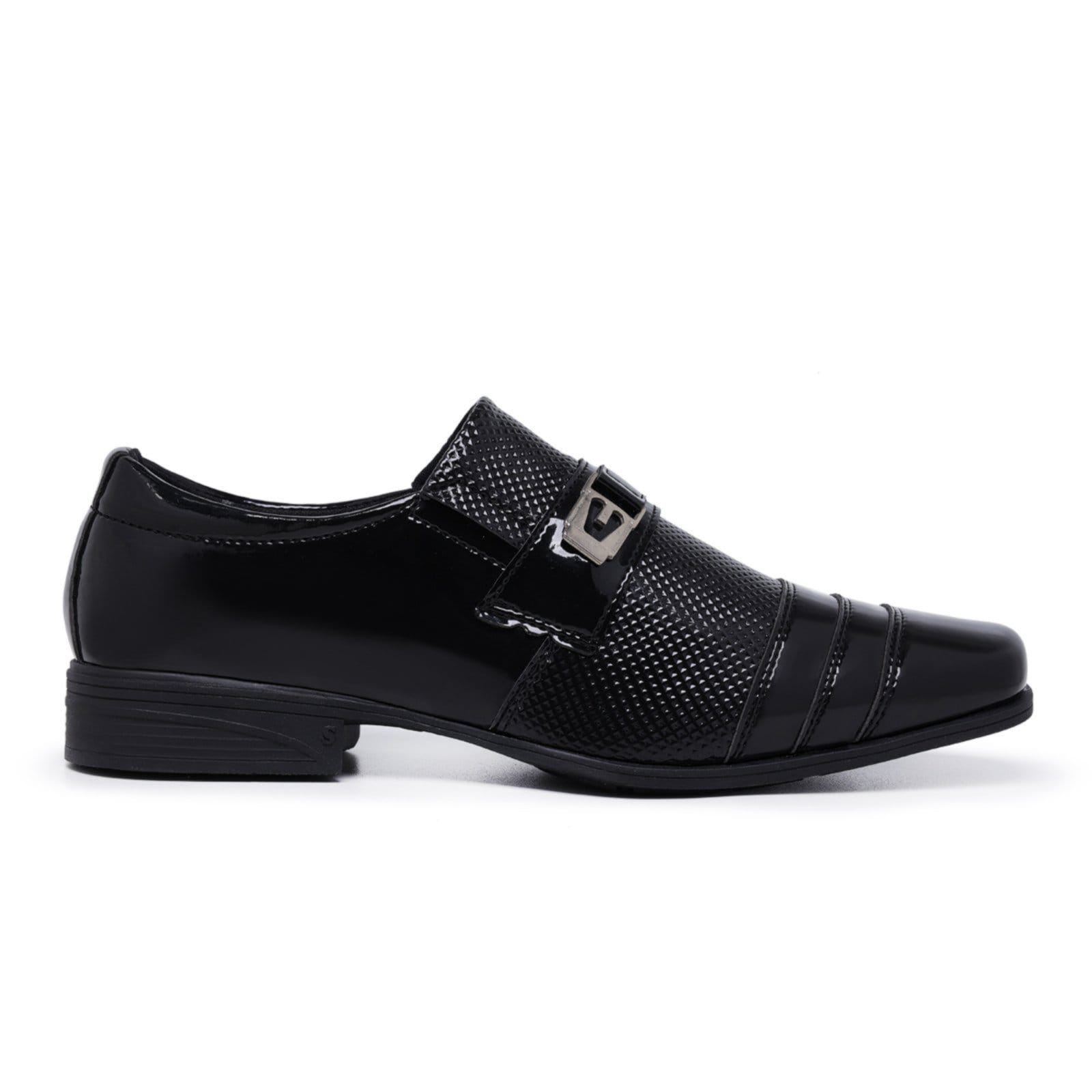 Vista principal Sapato Social Masculino Calce Fácil Verniz Casamento Padrinho Schiareli 833 Verniz Schiareli preto