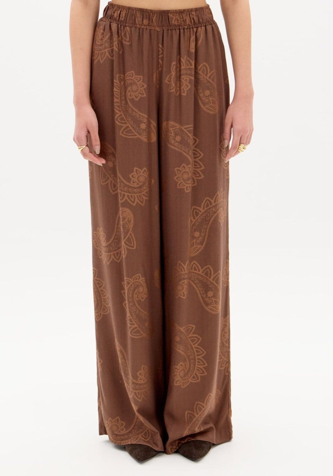 Vista 2 Calça Full Length Cós De Elástico My Favorite Things marrom