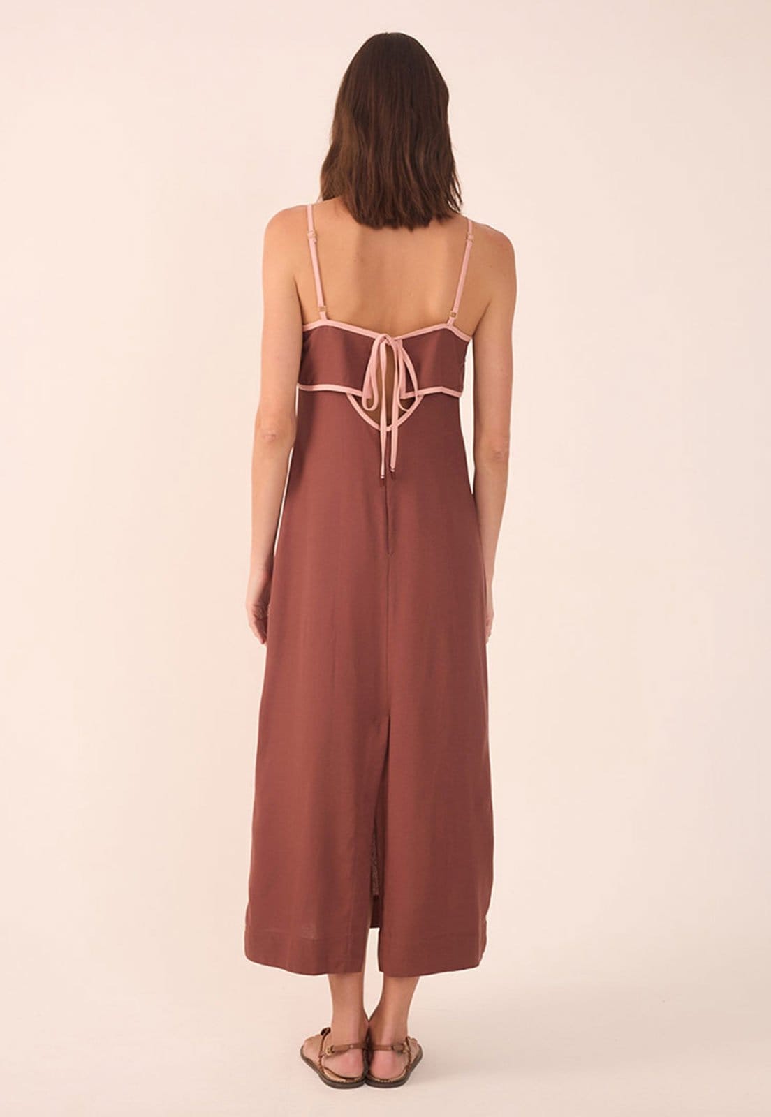 Vista 2 Vestido Dress To Midi Viés Dress to vinho