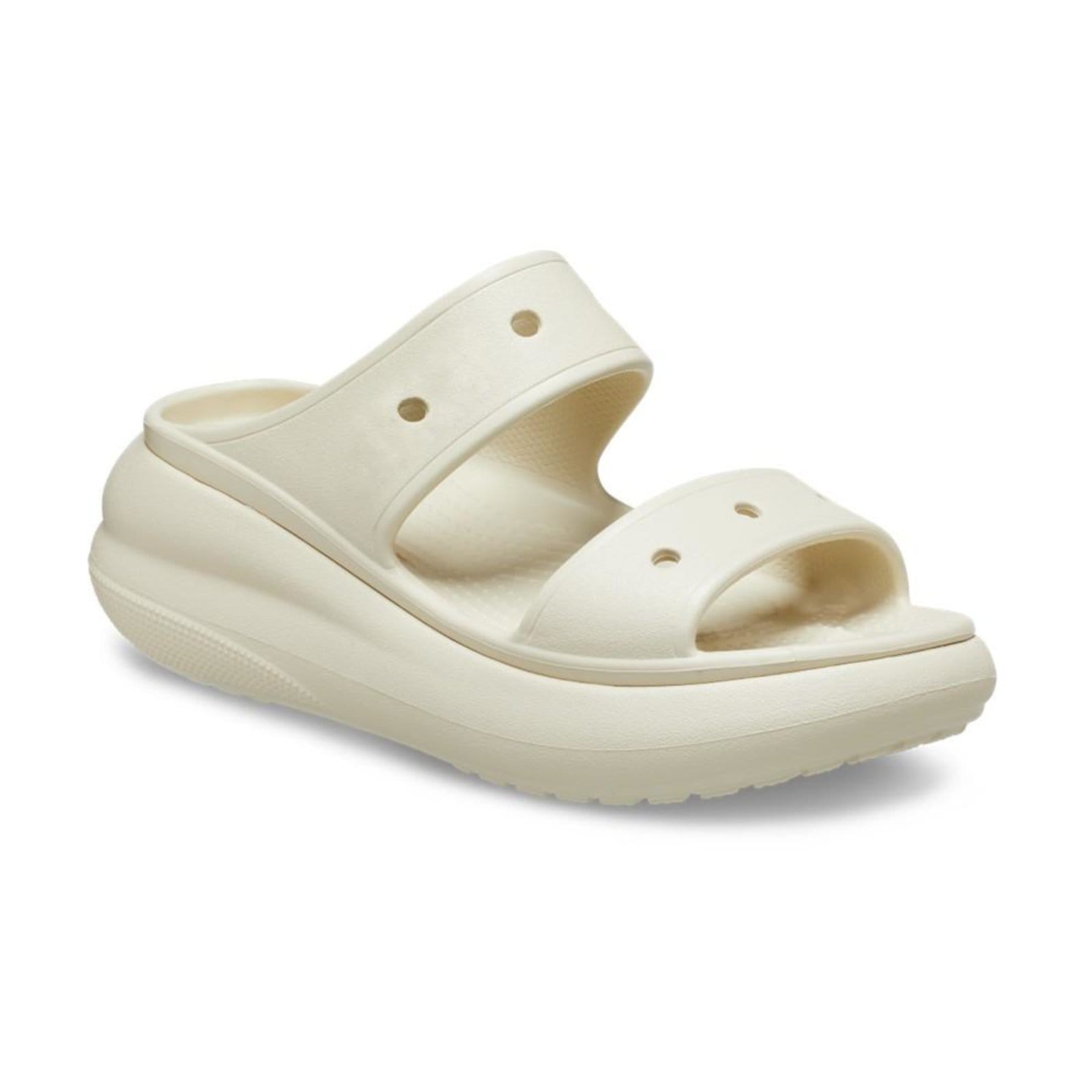 Vista 2 Sandália Crocs Classic Crush Platform Sandal Bone Crocs bege