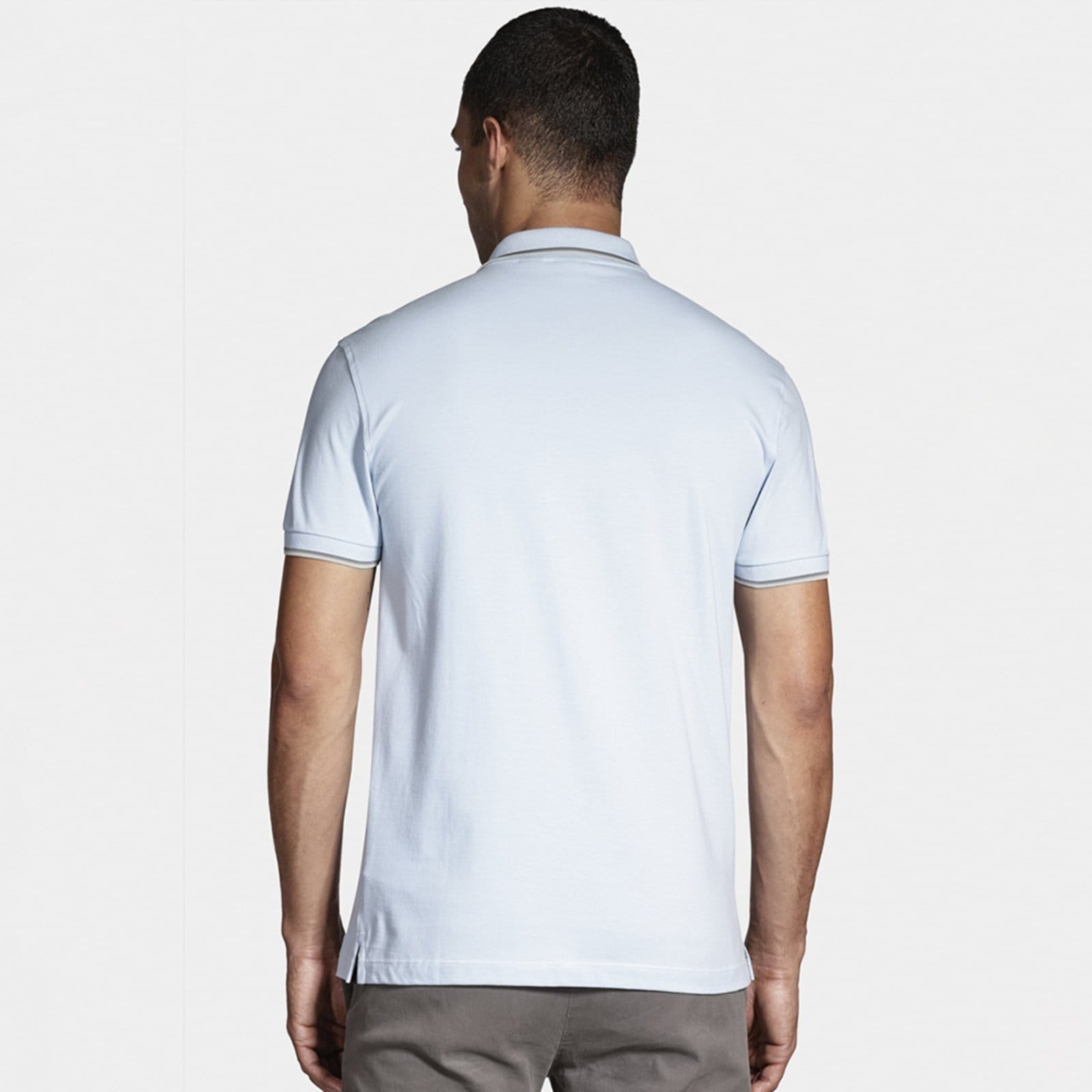 Vista 2 Camisa Polo Aramis Basic 4 Frisos In25 Pastel Masculino Aramis azul