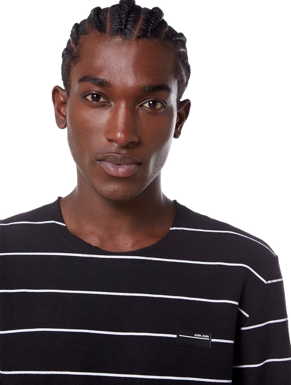 Vista 2 Moletom John John Masculino Stripes Black Preto John John preto black