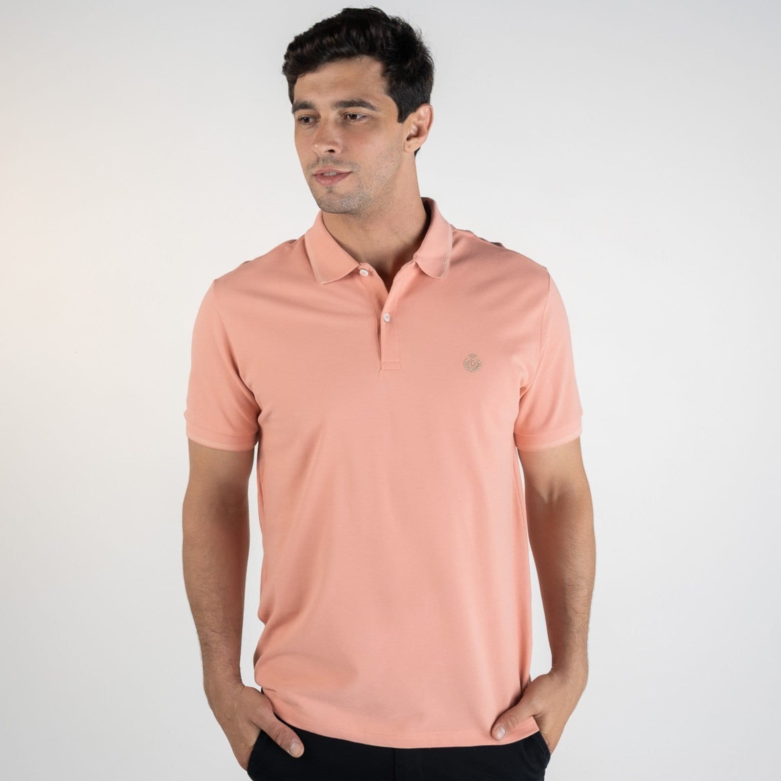 Camisa Polo Forum Friso Salmão
