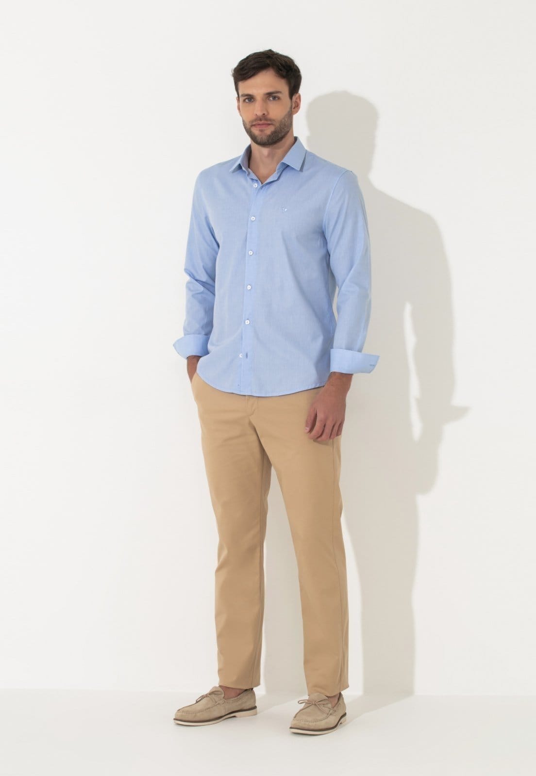 Camisa Traymon Slim Manga Longa Claro - 2