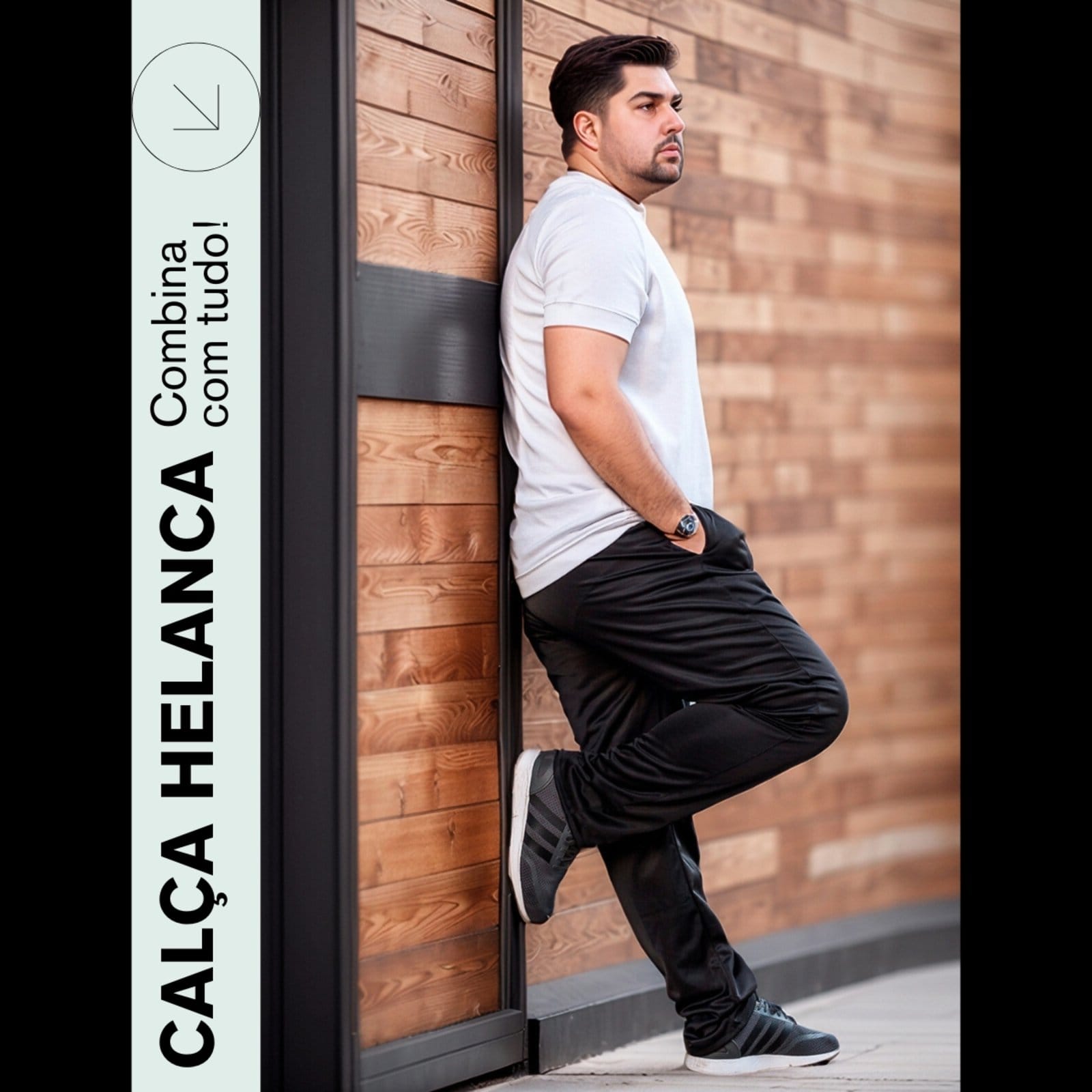 Calça Plus Size Esportiva KS Helanca Flanelada Treino Academia