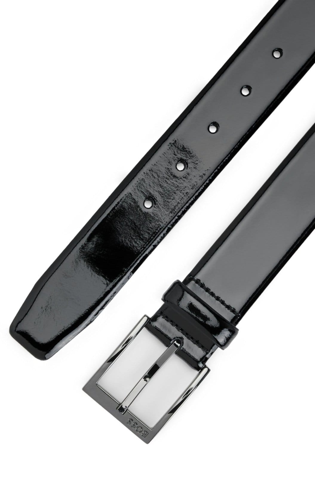 Cinto Em Couro Italiano Com Fivela Com Logo - 2