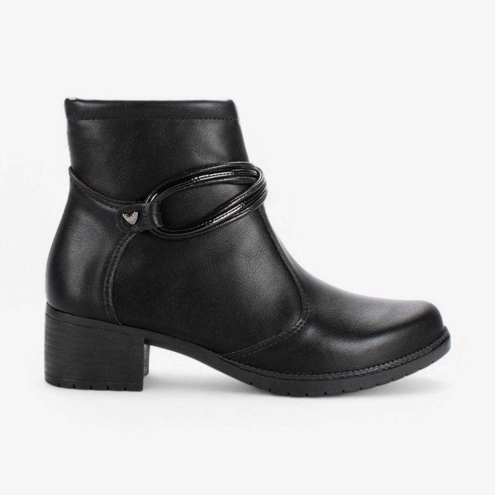 Vista principal Bota Feminina Mississipi Cano Curto Salto Blocado MISSISSIPI preto