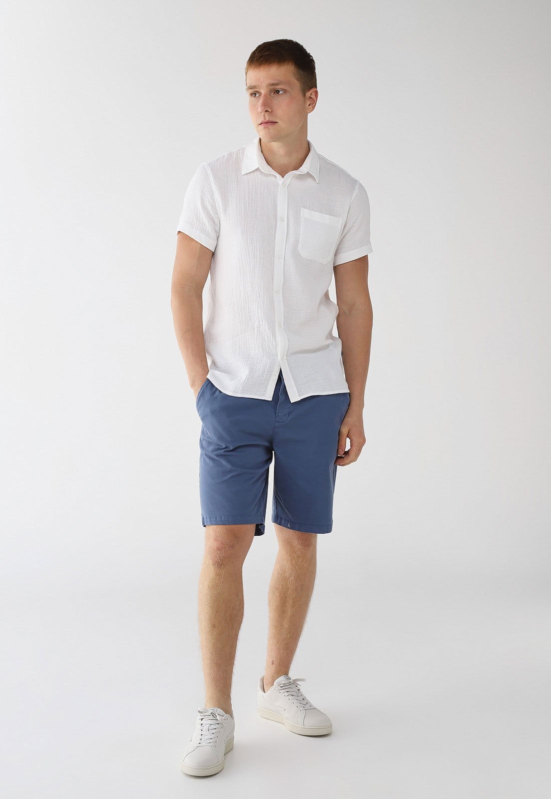 Vista 2 Camisa Masculina Aeropostale Manga Curta Branca Aeropostale branco