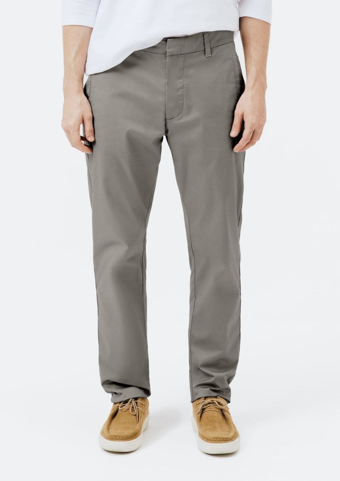 Vista 2 Calça Masculina Slim Em Sarja Empapelada Hering grafite