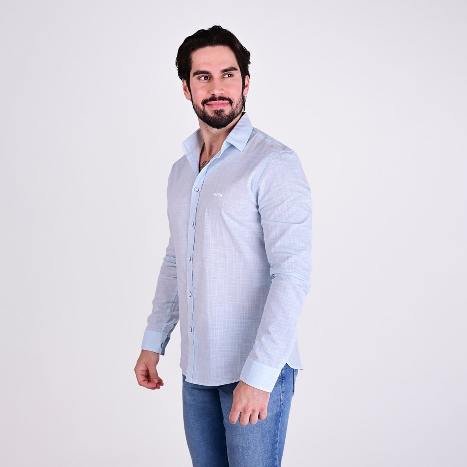 Vista 2 Camisa Forum St Barths Off White Forum azul