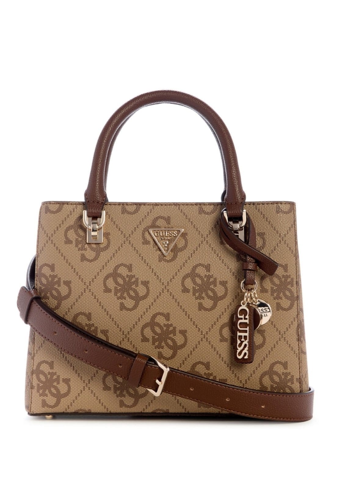 Bolsa Guess Noelle Small Satchel Bege