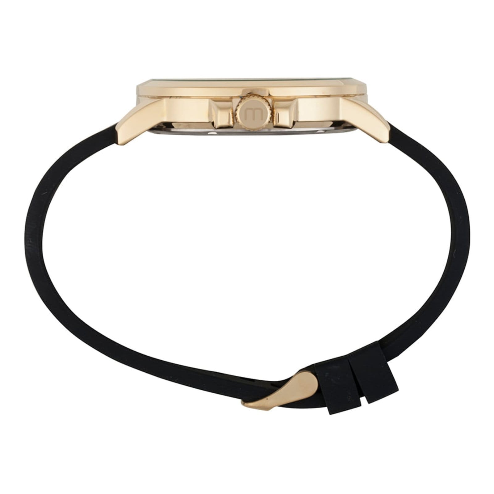 Relógio Masculino Dourado Mostrador Duplo Horário - 2