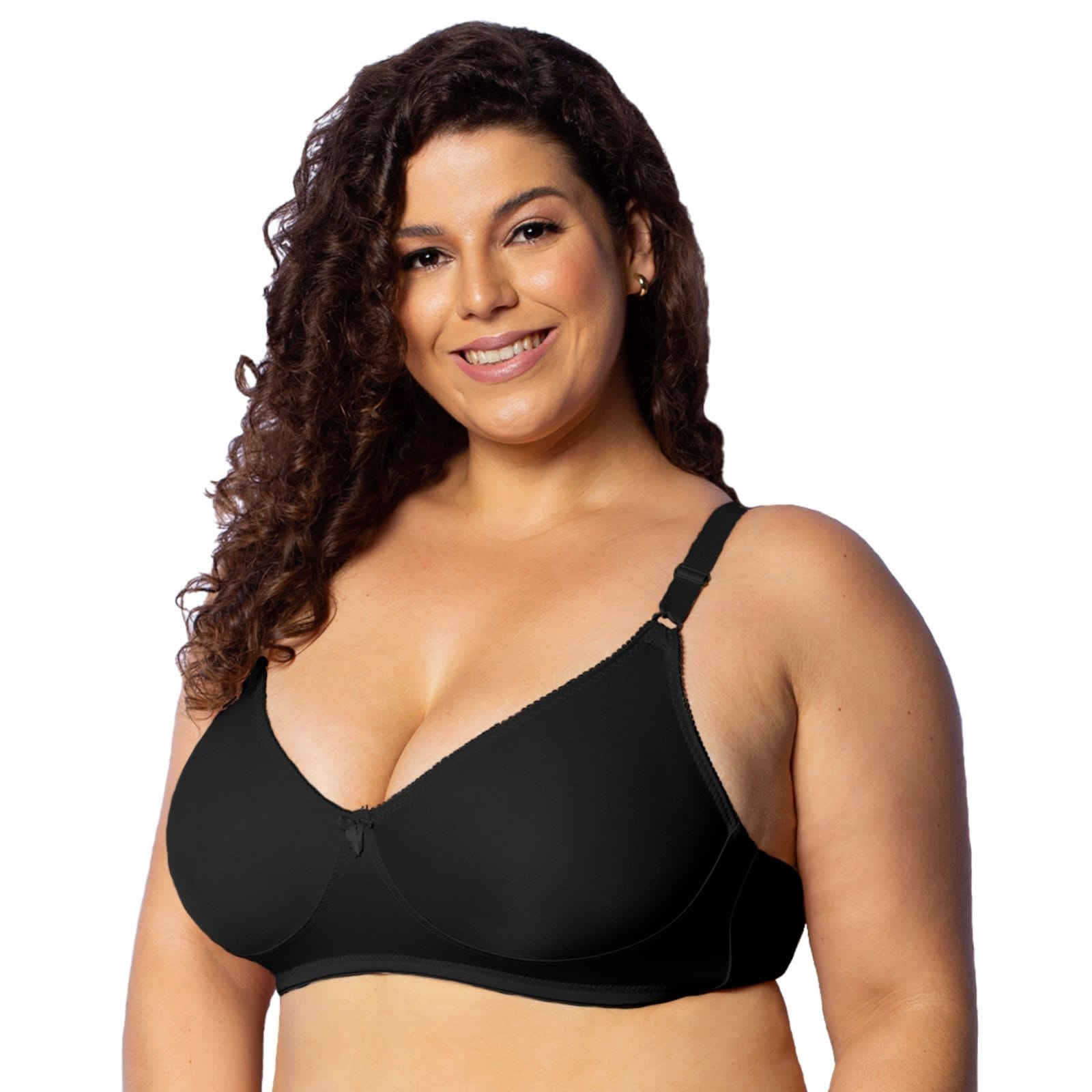 Sutiã Reforçado Gabi Lingerie Plus Size Sem Bojo Sustentação Compressão Cinta