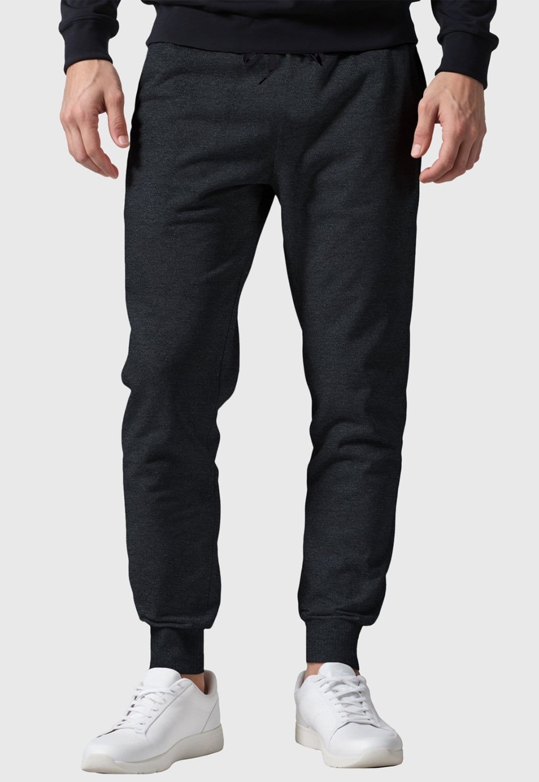 Calça Moletom Chumbo Slim Masculina com Bolso Traseiro Conforto e Estilo