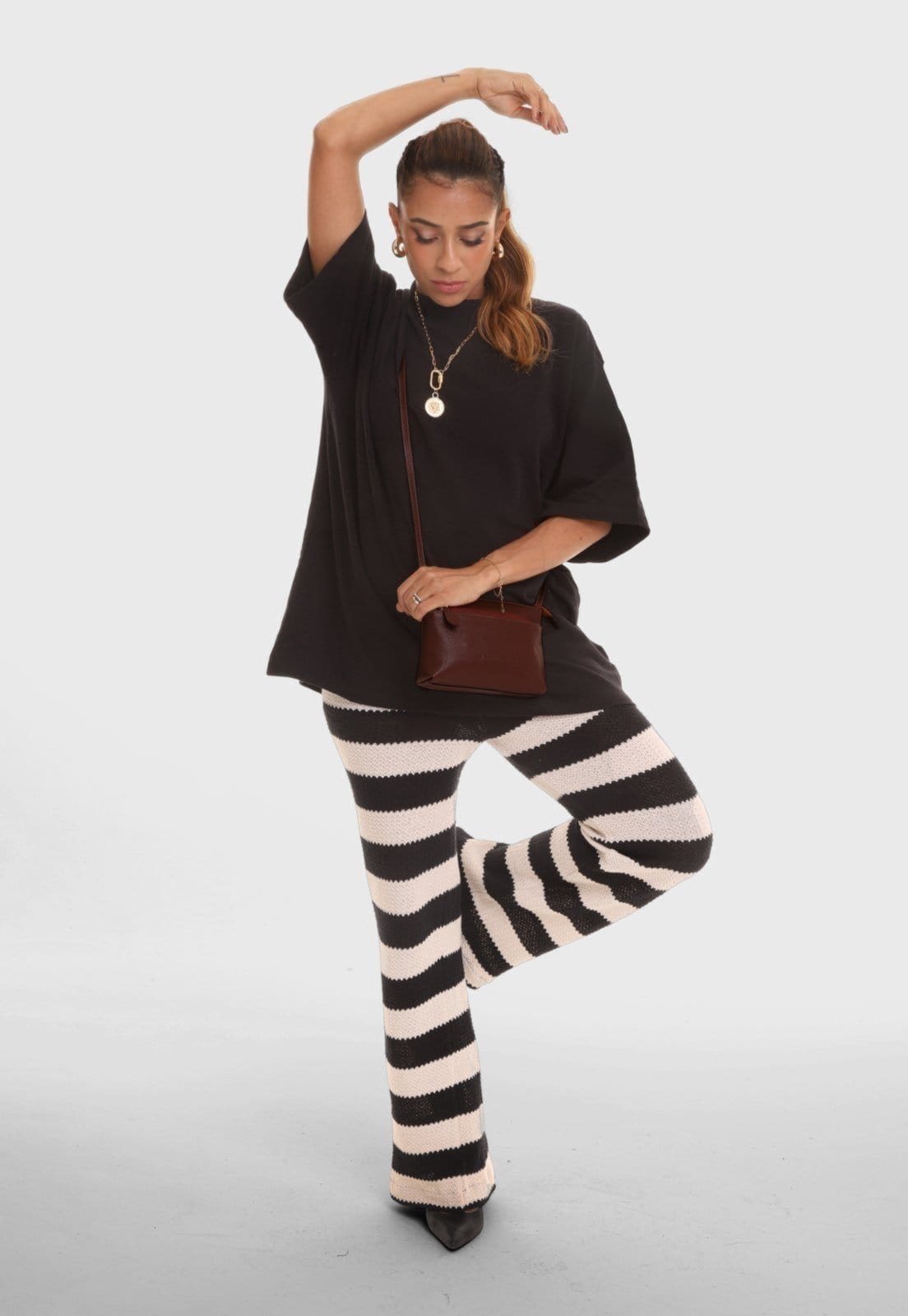 Bolsa Transversal de Couro Mariart Ágata Chocolate