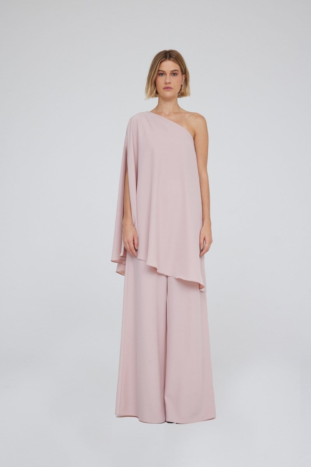 Calça Pantalona Traymon Cintura Alta Rosé