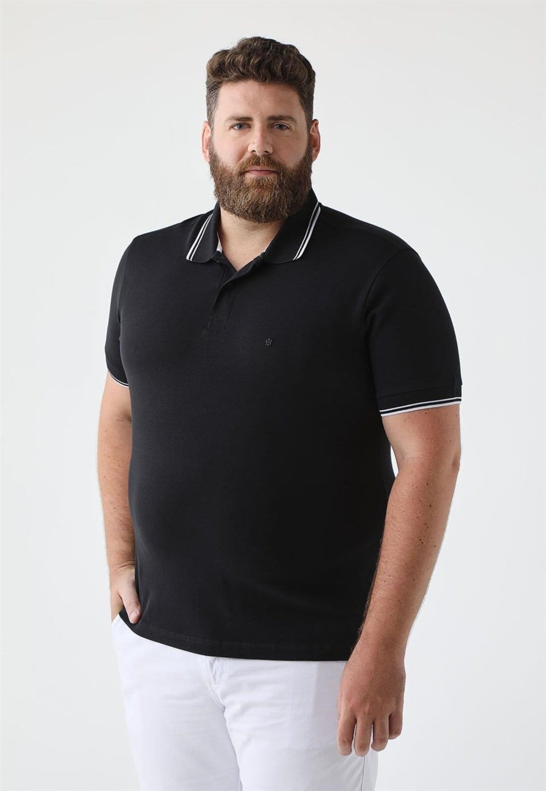 HIGHSTIL Polo Manga Curta Piquet Básica Slim Fit