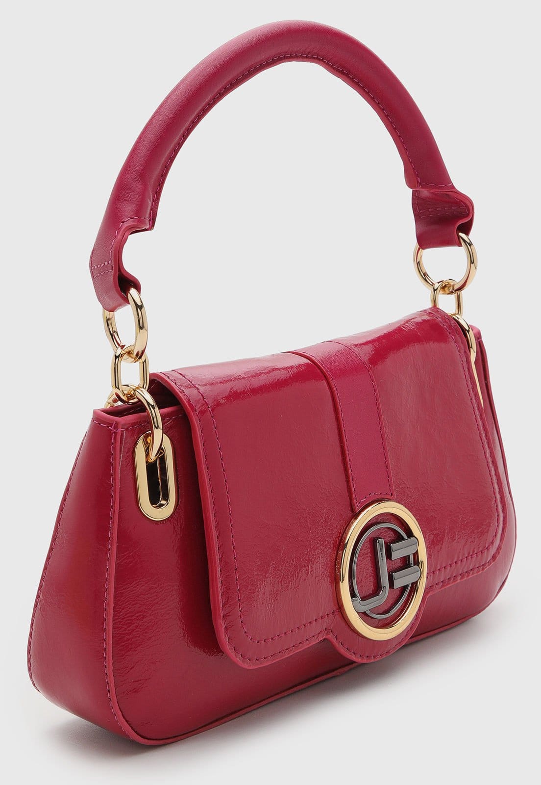 Vista 2 Bolsa Feminina Jorge Bischoff Média Detalhe Metálico Jorge Bischoff rosa