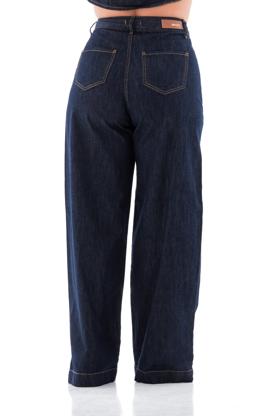 Vista 2 Calça Feminina Arauto Pantalona Leve ARAUTO JEANS azul/azul marinho/jeans