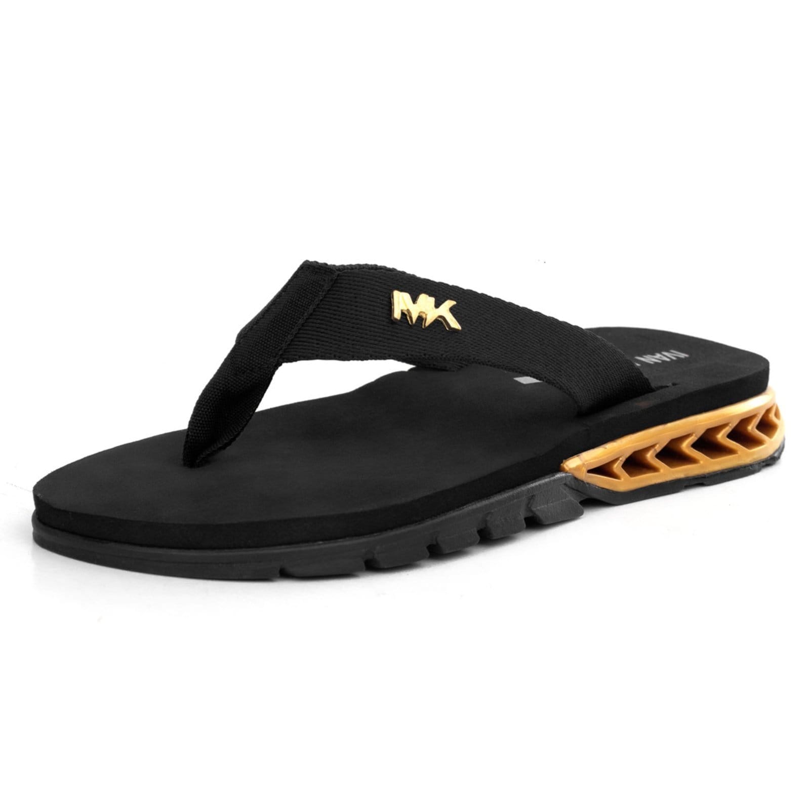 Vista 2 Chinelo Masculino Casual Anatômico Macio Confortável Resistente Antiderrapante BREDENI dourado