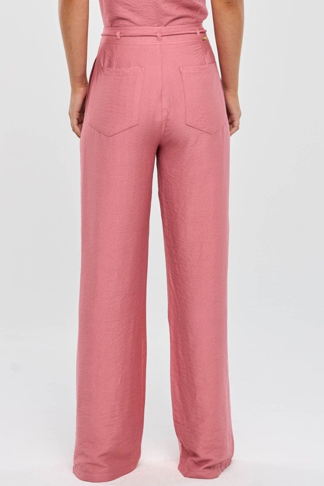 Calça PKS Wide Leg Viscose Rosê