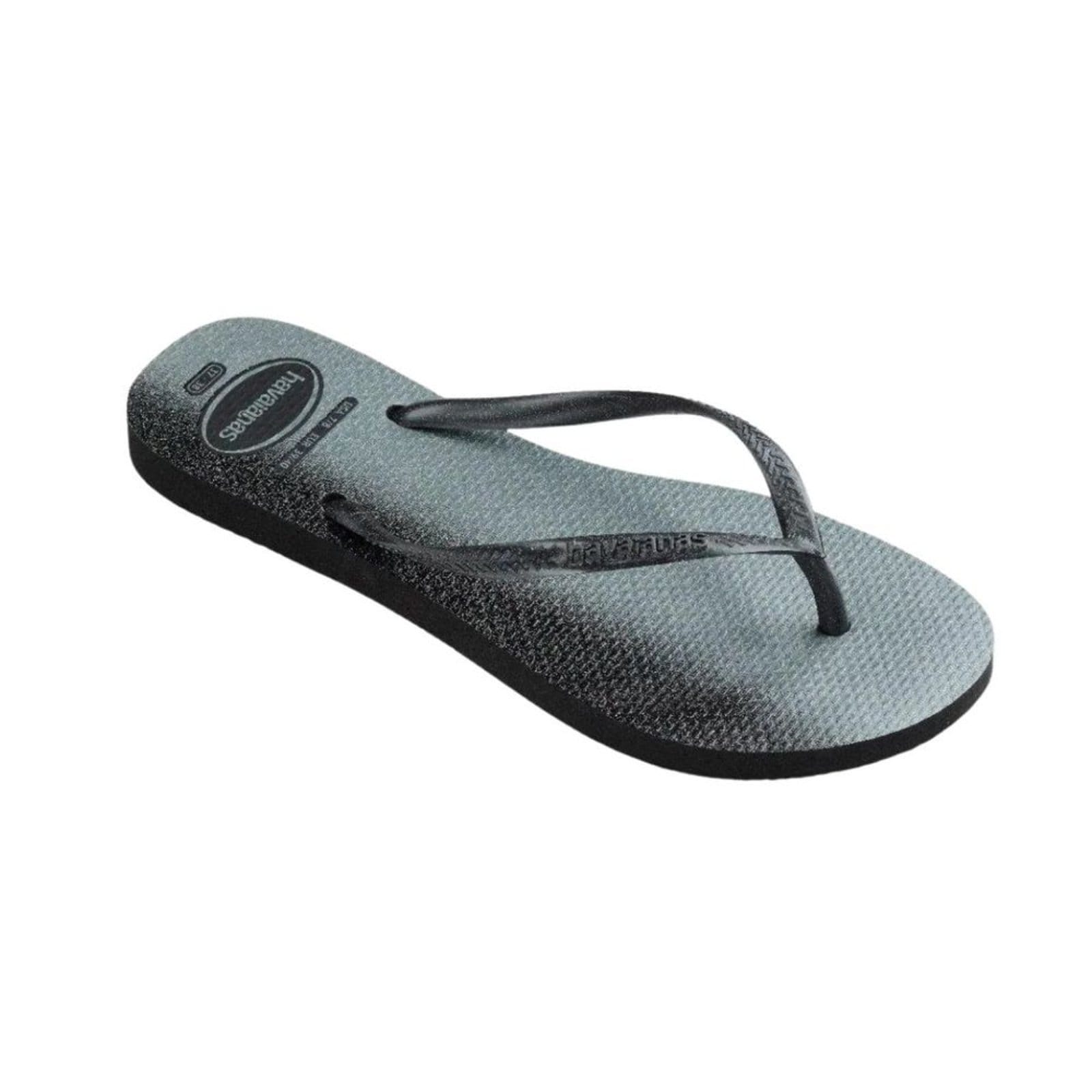 Vista 2 Chinelo Feminino Dedo Havaianas Slim Gloss Havaianas preto