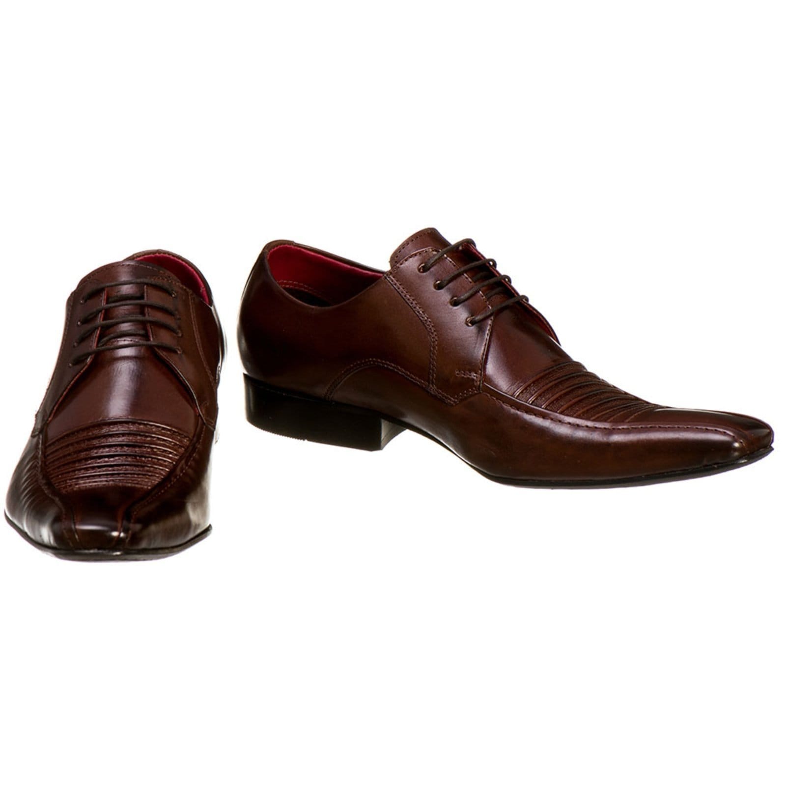 Vista 2 Sapato Social Malbork em Couro Café Estilo Italiano 401 Malbork marrom