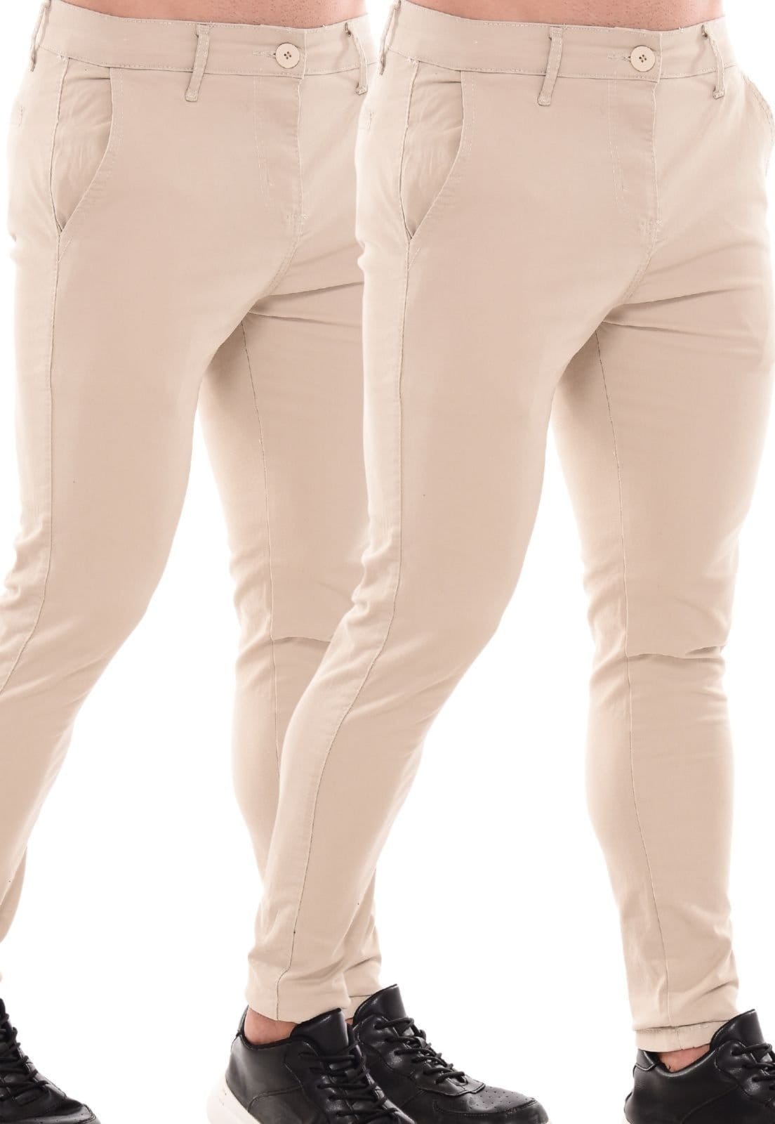 Kit 2 Calças Sarja Masculina Mys Jeans Confortável e Estilosa