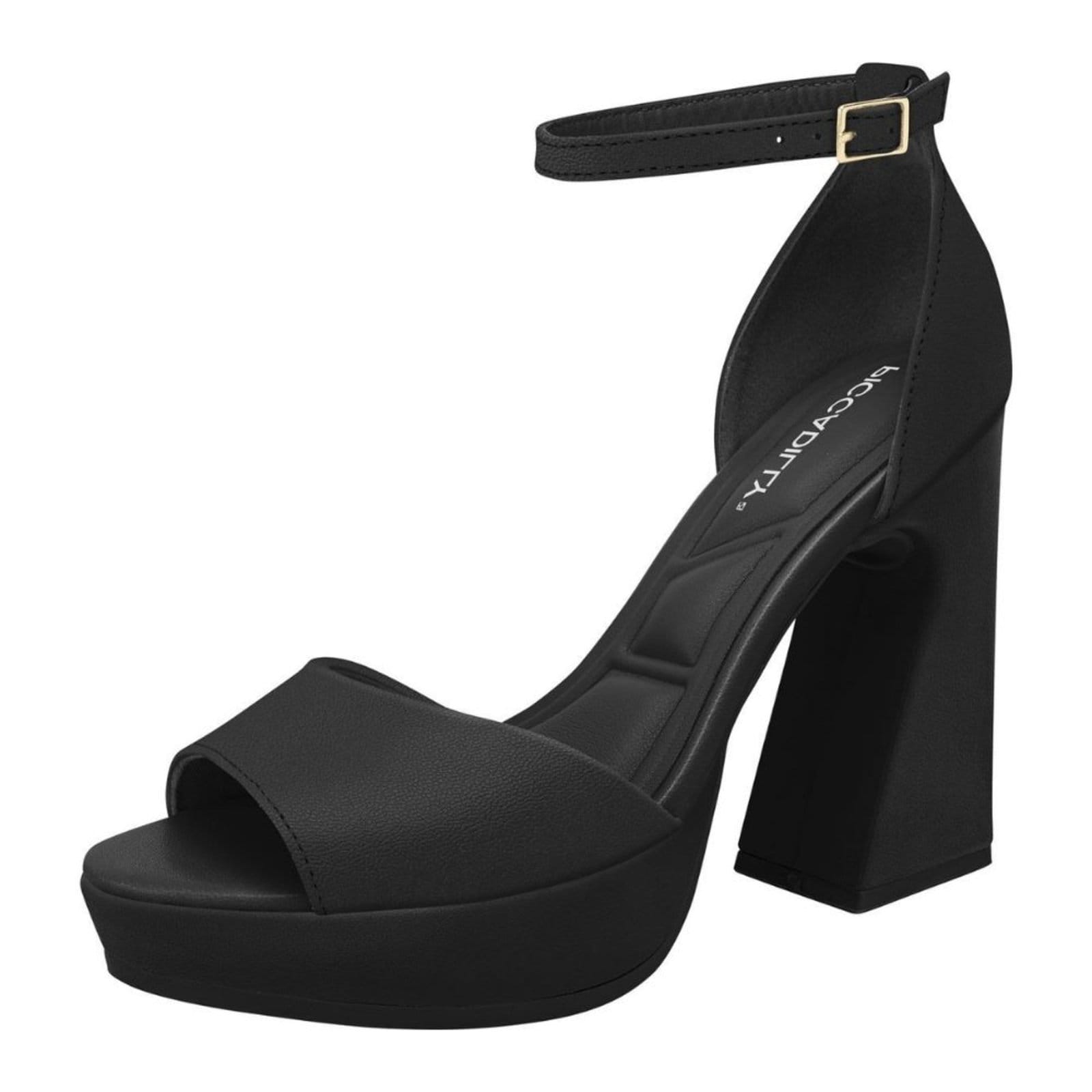 Vista 2 Sandália Feminina Meia Pata Cristine Piccadilly 81 Piccadilly preto