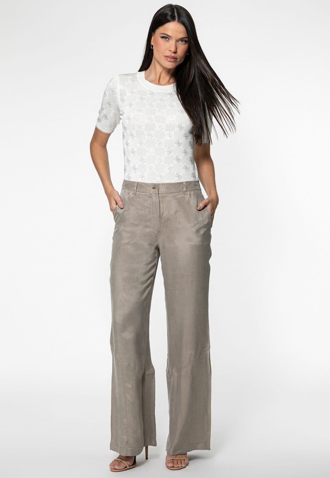 Vista 2 Calça Guess Social Reta Eco Guess verde