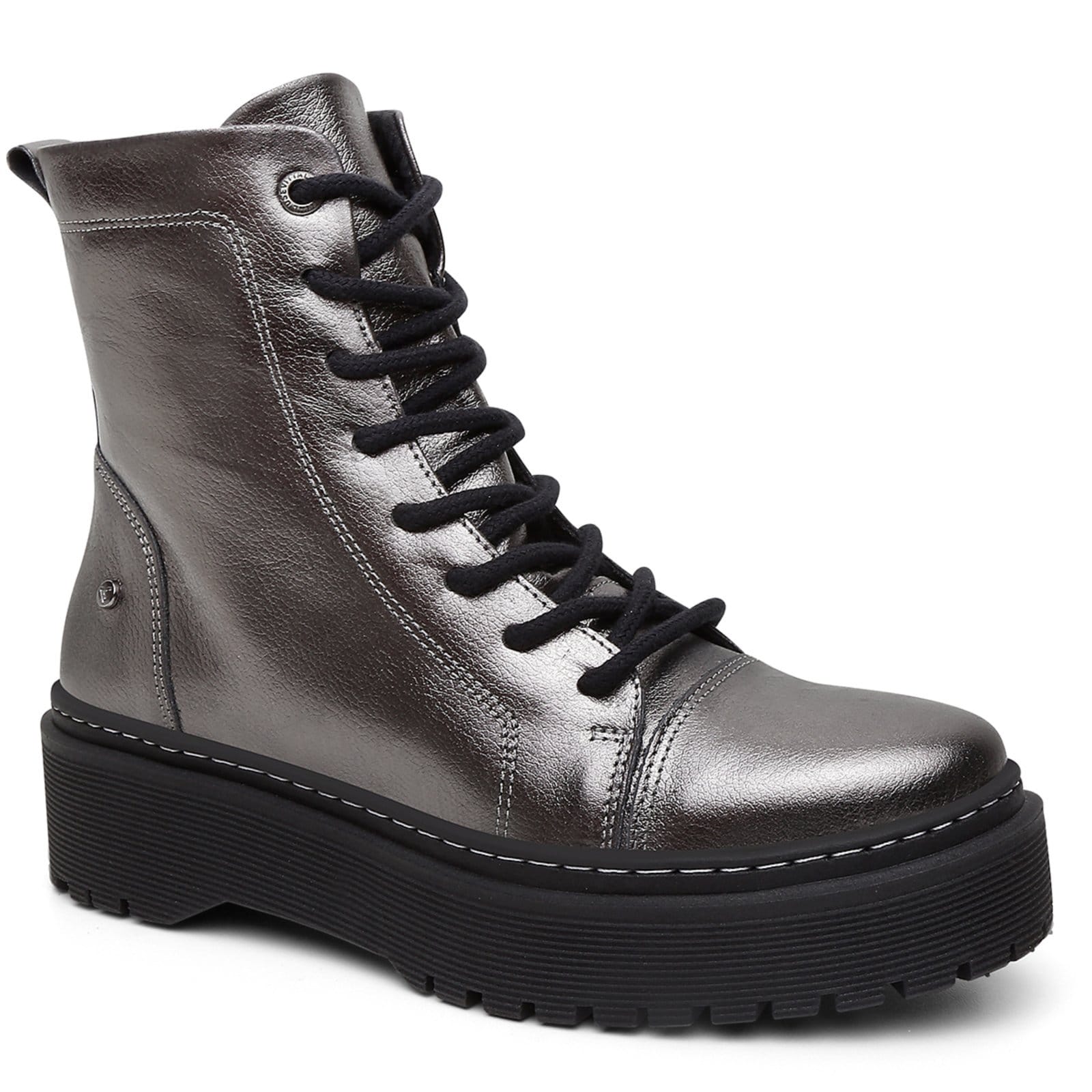 Bota Coturno Feminino Vittal Laura Em Couro