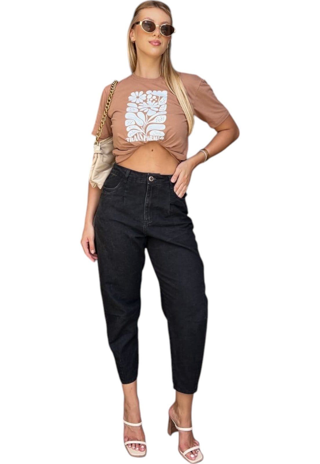 Vista 2 Camiseta Cianitas Estampa Transformed Cianitas marrom